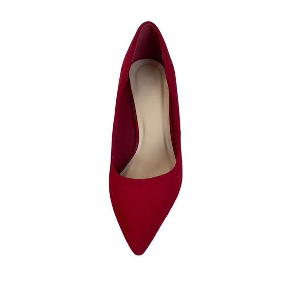 Bamboo Womens 9M Red Velvet Pump Heels - Picture 4 of 10
